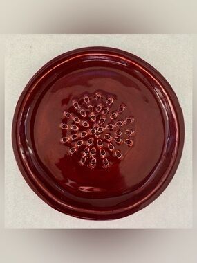 CaterGirl Red Ceramic Garlic Grater Plate